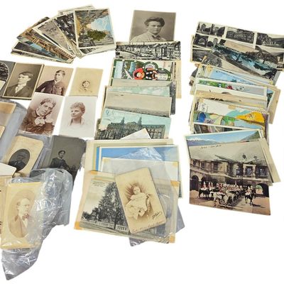 Sale Photo Thumbnail #776: A Collection of Early to Mid 20th Century Ephemera Including WWII Three Dimension Corporation Aircraft Slides, Cunard Line Logs, and Embroidered Postcards