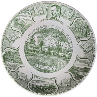 Sale Photo Thumbnail #4: Kettlesprings Kilns Louis Bromfield Malabar Farm Commemorative Earthenware Plate
