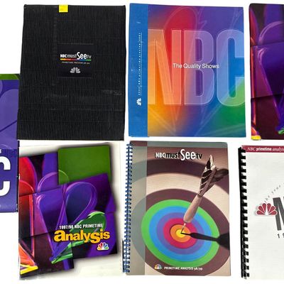 Sale Photo Thumbnail #649: A Collection of NBC Primetime Preview Binders and Analysis Books 1995-2001