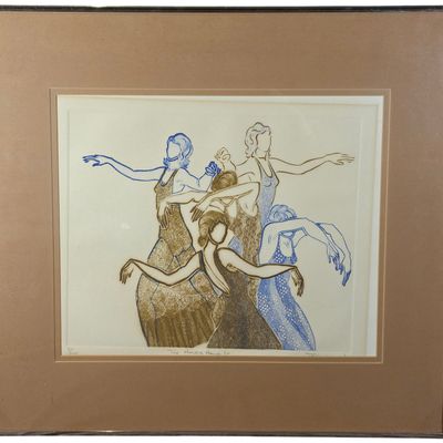 Sale Photo Thumbnail #147: Ruth Franklin Signed Limited Edition Intaglio Print The Hands Have It