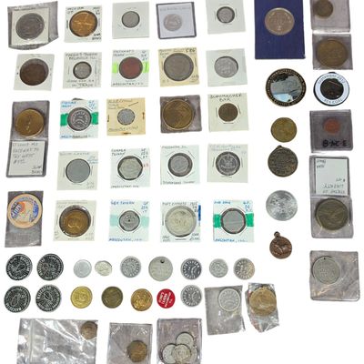 Sale Photo Thumbnail #167: A Collection of US Merchant Trade Tokens and Commemorative Medals