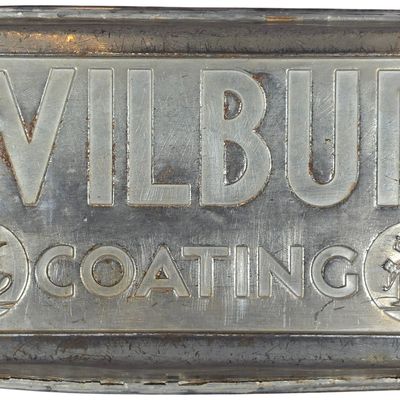 Sale Photo Thumbnail #377: Large Vintage Wilbur Coating Embossed Metal Chocolate Mold