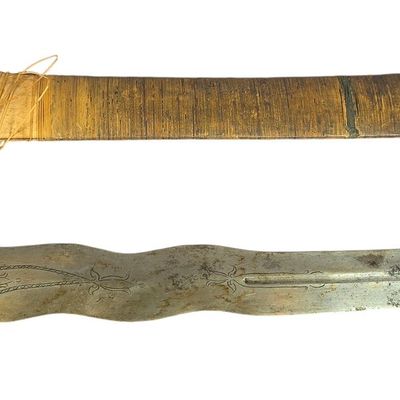 Sale Photo Thumbnail #374: Moro Kris Sword with Scabbard
