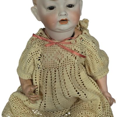 Sale Photo Thumbnail #497: Antique Character Bisque and Composition Baby Doll
