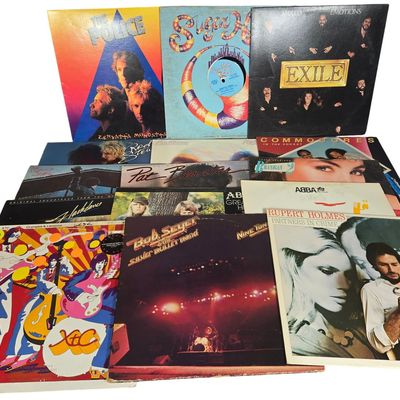 Sale Photo Thumbnail #461: Fifteen 1970s and 1980s Vinyl Rock and Pop Records