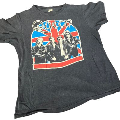 Sale Photo Thumbnail #9: Vintage Hanes Queen Band Cotton T-Shirt with Union Jack Graphic