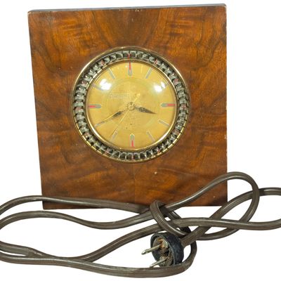 Sale Photo Thumbnail #412: Philco Automatic Control Electric Clock with Wood Case