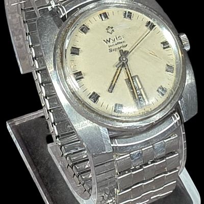 Sale Photo Thumbnail #83: Wyler Incaflex Superior Lifeguard Stainless Steel Day-Date Wrist Watch