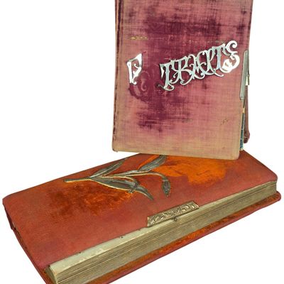 Sale Photo Thumbnail #457: Two Victorian Velvet Family Photograph Albums Containing Cabinet Cards and CDVs, circa 1880-1900