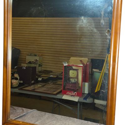 Sale Photo Thumbnail #629: Federal Style Wood Framed Wall Mirror by Bassett Mirror Company