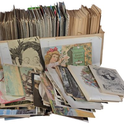 Sale Photo Thumbnail #396: Large Bulk Collection of Vintage Postcards and Greeting Cards