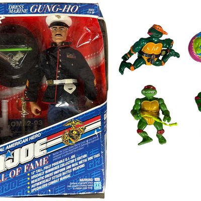 Sale Photo Thumbnail #66: CONTENTS LOT: Hasbro G.I. Joe Hall of Fame Gung-Ho and Playmates Teenage Mutant Ninja Turtles