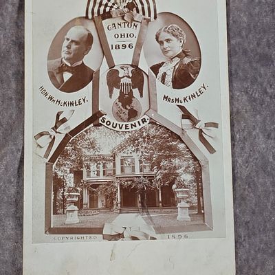 Sale Photo Thumbnail #453: Boosz and Miller 1896 William McKinley Presidential Campaign Souvenir Cabinet Card