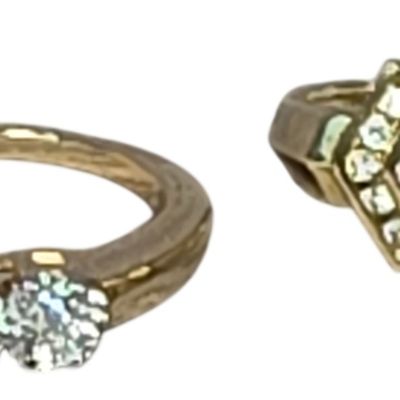 Sale Photo Thumbnail #226: Two 14K Yellow Gold and Diamond Rings