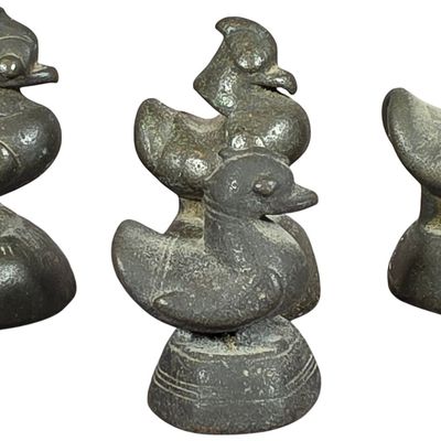 Sale Photo Thumbnail #375: A Set of Four Southeast Asian Cast Bronze Animal Weights