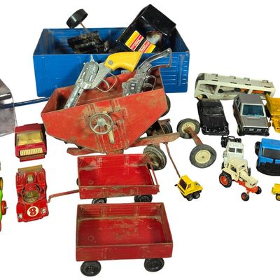 Sale Photo Thumbnail #504: Assorted Vintage Ertl and Buddy L Toys