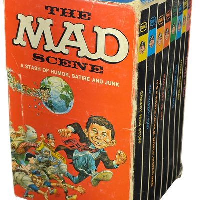 Sale Photo Thumbnail #322: A Set of Eight Signet MAD Magazine Paperback Books in The MAD Scene Slipcase