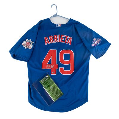 Jake Arrieta Autographed 2016 Cubs WS Jersey w COA