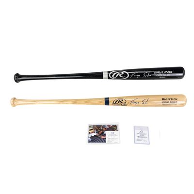 (2) Jorge Soler Autographed Rawlings Bats w COAs