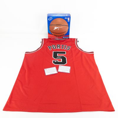 Bobby Portis Autographed Bulls Jersey & Basketball