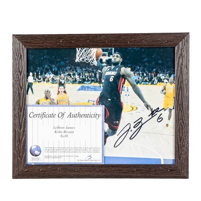 LeBron James & Kobe Bryant Signed Photo w COA