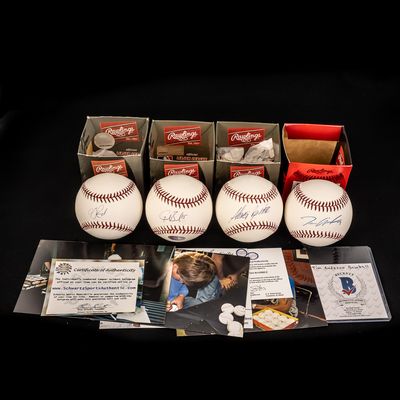 Anderson Beckham Garland Ramirez Signed Baseballs
