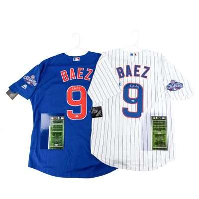 Javier Baez Autographed '16 WS Cubs Jersey w COA
