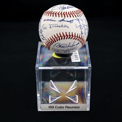 1969 Cubs Reunion Autographed Baseball pre 1991