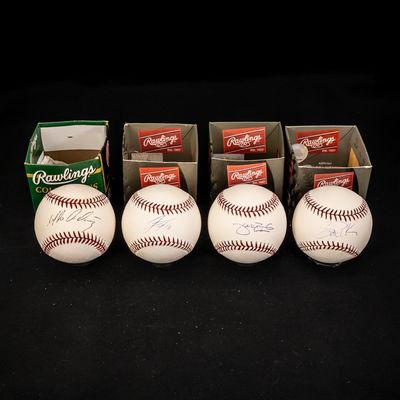 Podsednik Peavy Ordonez & Fields Signed Baseballs