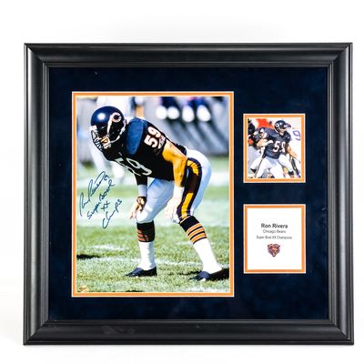Framed Ron Rivera Autographed SB XX Print w Coa