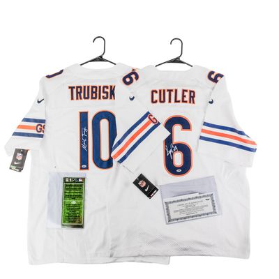 J. Cutler & M Trubisky Autographed Jerseys W COA