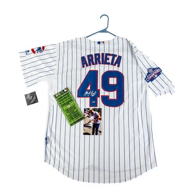 Jake Arrieta Autographed 2016 Cubs WS Jersey w COA