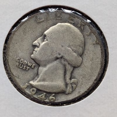 1946 Washington Quarter, 90% Silver