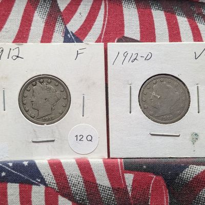 1912 & 1912-D Liberty Head V Nickels