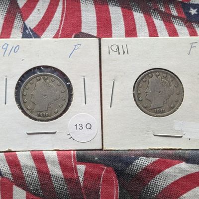 1910 & 1911 Liberty Head V Nickels