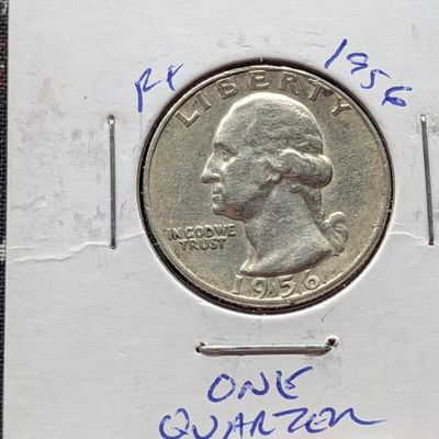 1956 Washington 90% Silver Quarter - Vietnam War Era!