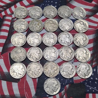(26) 1936/1937 Indian Head Buffalo Nickels