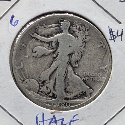 1920-S Walking Liberty 90% Silver Half Dollar