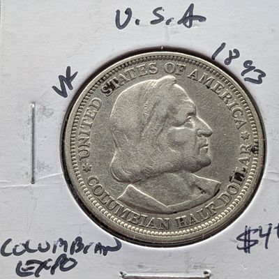 1893 Columbian Exposition Commemorative 90% Silver Half Dollar - Over 130 Years old!