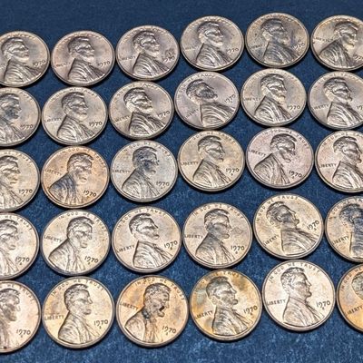 Full Roll of 1970-S Lincoln Memorial Cents All BU