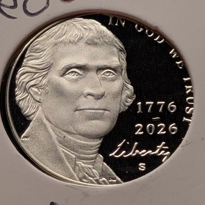 2026-S United States Semiquincentennial Proof Jefferson Nickel From Silver Proof Set