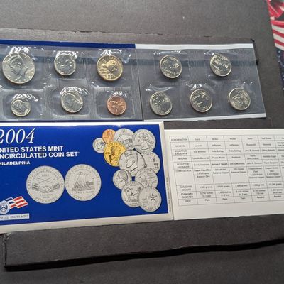 2004-P Only U.S. Mint Uncirculated Coin Set with State Quarters and Sacagawea Dollar In OGP w/ COA
