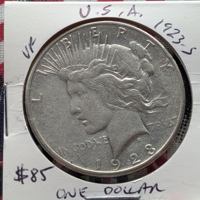 1923-S Peace 90% Silver Dollar