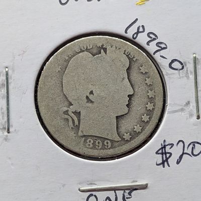 1899-O Barber 90% Silver Quarter