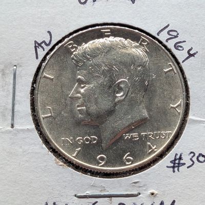 1964 Kennedy 90% Silver Half Dollar