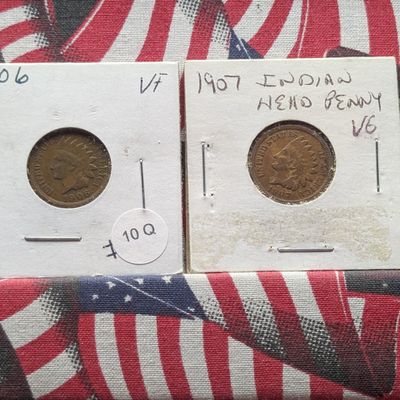 1906 & 1907 Indian Head Cents