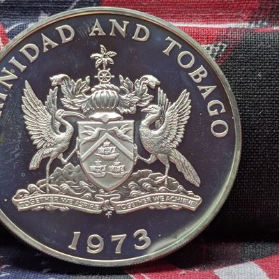 1973 Trinidad & Tobago .925 Silver Five Dollars, 29.7 Grams