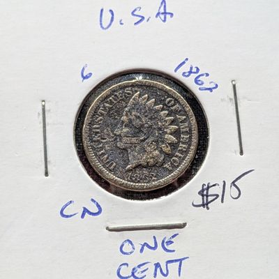 1862 Copper Nickel Indian Head Cent - Civil War Era!