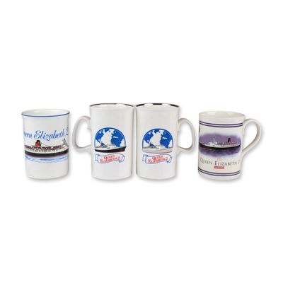 4pc Group of Queen Elizabeth 2 Commemorative Mugs