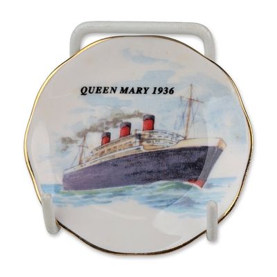 RMS Queen Mary Commemorative English Bone China Plate
